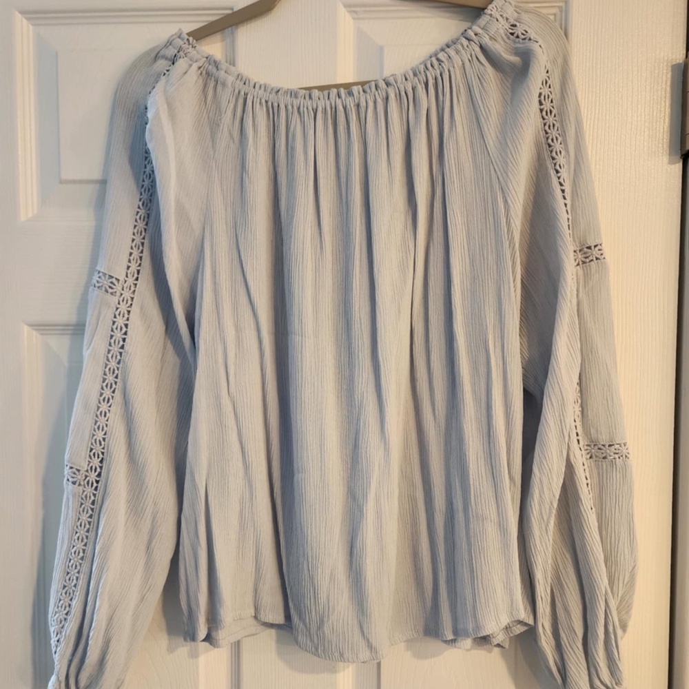 Pretty pale blue tunic top